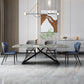 Stone Top Dining Table Traditional Luxury Table with Pedestal Base