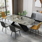 Stone Top Dining Table Traditional Luxury Table with Pedestal Base