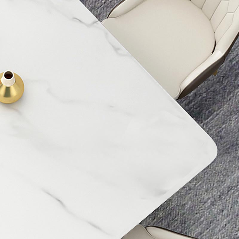 Stone Top Dining Table Traditional Luxury Table with Sled Base Clearhalo 'Dining Tables & Seating' 'Dining Tables' 'dining_table' 'furn' 'furn_dining_table' 'Furniture' 'Kitchen & Dining Furniture' 5458238