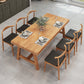 Solid Wood Top Dining Table Rectangle Pine Wood Table with Trestle Base 70.9"L x 31.5"W x 29.5"H Without Chairs Clearhalo 'Dining Tables & Seating' 'Dining Tables' 'dining_table' 'furn' 'furn_dining_table' 'Furniture' 'Kitchen & Dining Furniture' 5458263