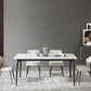 Stone Top Dining Table Traditional Luxury Dining Table with 4 Legs