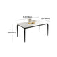 Stone Top Dining Table Traditional Luxury Dining Table with 4 Legs