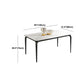 Stone Top Dining Table Traditional Luxury Dining Table with 4 Legs