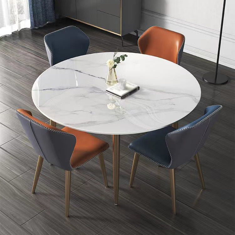 Sintered Stone Dining Table Modern Kitchen Furniture with 4 Metal Legs