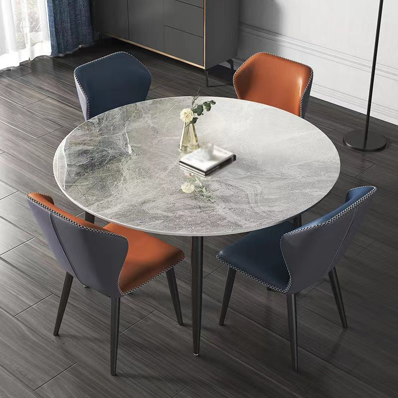 Sintered Stone Dining Table Modern Kitchen Furniture with 4 Metal Legs