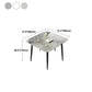 Sintered Stone Dining Table Modern Kitchen Furniture with 4 Metal Legs