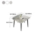 Sintered Stone Dining Table Modern Kitchen Furniture with 4 Metal Legs