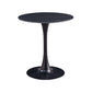 Round Dining Table Contemporary Style Stone Dining Site Table with Tulip Base Black Without Chairs Clearhalo 'Dining Tables & Seating' 'Dining Tables' 'dining_table' 'furn' 'furn_dining_table' 'Furniture' 'Kitchen & Dining Furniture' 5458335