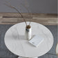 Round Dining Table Contemporary Style Stone Dining Site Table with Tulip Base Clearhalo 'Dining Tables & Seating' 'Dining Tables' 'dining_table' 'furn' 'furn_dining_table' 'Furniture' 'Kitchen & Dining Furniture' 5458338