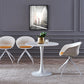 Round Dining Table Contemporary Style Stone Dining Site Table with Tulip Base Clearhalo 'Dining Tables & Seating' 'Dining Tables' 'dining_table' 'furn' 'furn_dining_table' 'Furniture' 'Kitchen & Dining Furniture' 5458341