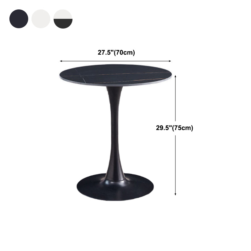 Round Dining Table Contemporary Style Stone Dining Site Table with Tulip Base Clearhalo 'Dining Tables & Seating' 'Dining Tables' 'dining_table' 'furn' 'furn_dining_table' 'Furniture' 'Kitchen & Dining Furniture' 5458345