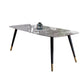 Traditional Luxury Stone Dining Table Rectangle Tripod Base Dining Table