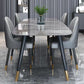 Traditional Luxury Stone Dining Table Rectangle Tripod Base Dining Table