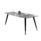 Traditional Luxury Stone Dining Table Rectangle Tripod Base Dining Table