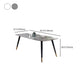 Traditional Luxury Stone Dining Table Rectangle Tripod Base Dining Table