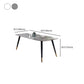 Traditional Luxury Stone Dining Table Rectangle Tripod Base Dining Table