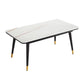 Rectangular Sintered Stone Dining Table Modern 4 Legs Furniture in Matte Finish Clearhalo 'Dining Tables & Seating' 'Dining Tables' 'dining_table' 'furn' 'furn_dining_table' 'Furniture' 'Kitchen & Dining Furniture' 5458425
