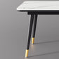 Rectangular Sintered Stone Dining Table Modern 4 Legs Furniture in Matte Finish Clearhalo 'Dining Tables & Seating' 'Dining Tables' 'dining_table' 'furn' 'furn_dining_table' 'Furniture' 'Kitchen & Dining Furniture' 5458427