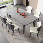 Rectangular Sintered Stone Dining Table Modern 4 Legs Furniture in Matte Finish Clearhalo 'Dining Tables & Seating' 'Dining Tables' 'dining_table' 'furn' 'furn_dining_table' 'Furniture' 'Kitchen & Dining Furniture' 5458430