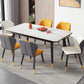 Rectangular Sintered Stone Dining Table Modern 4 Legs Furniture in Matte Finish Clearhalo 'Dining Tables & Seating' 'Dining Tables' 'dining_table' 'furn' 'furn_dining_table' 'Furniture' 'Kitchen & Dining Furniture' 5458432