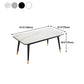 Rectangular Sintered Stone Dining Table Modern 4 Legs Furniture in Matte Finish Clearhalo 'Dining Tables & Seating' 'Dining Tables' 'dining_table' 'furn' 'furn_dining_table' 'Furniture' 'Kitchen & Dining Furniture' 5458436