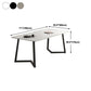 Industrial Style Dining Table Sintered Stone Rectangle Table for Home Clearhalo 'Dining Tables & Seating' 'Dining Tables' 'dining_table' 'furn' 'furn_dining_table' 'Furniture' 'Kitchen & Dining Furniture' 5458480