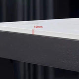 4 Legs Dining Table Industrial Stone Dining Table with Black Frame