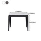 4 Legs Dining Table Industrial Stone Dining Table with Black Frame