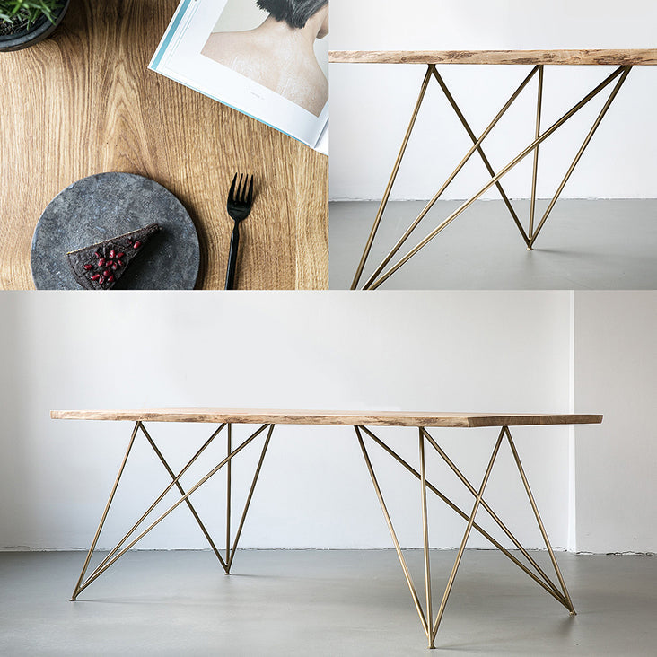 Luxury Style Dining Table Rectangle Dinette Table for Home Kitchen Clearhalo 'Dining Tables & Seating' 'Dining Tables' 'dining_table' 'furn' 'furn_dining_table' 'Furniture' 'Kitchen & Dining Furniture' 5458502