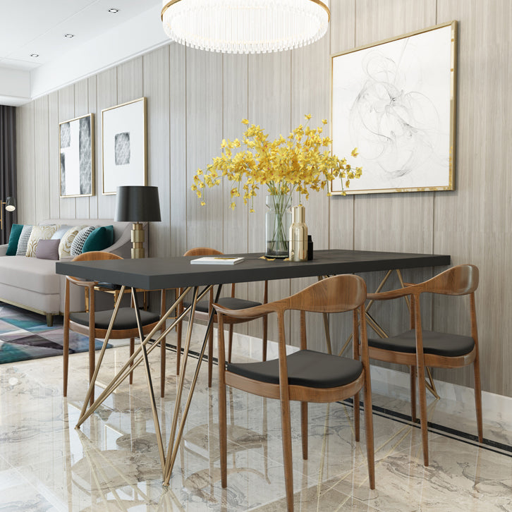 Luxury Style Dining Table Rectangle Dinette Table for Home Kitchen Clearhalo 'Dining Tables & Seating' 'Dining Tables' 'dining_table' 'furn' 'furn_dining_table' 'Furniture' 'Kitchen & Dining Furniture' 5458503