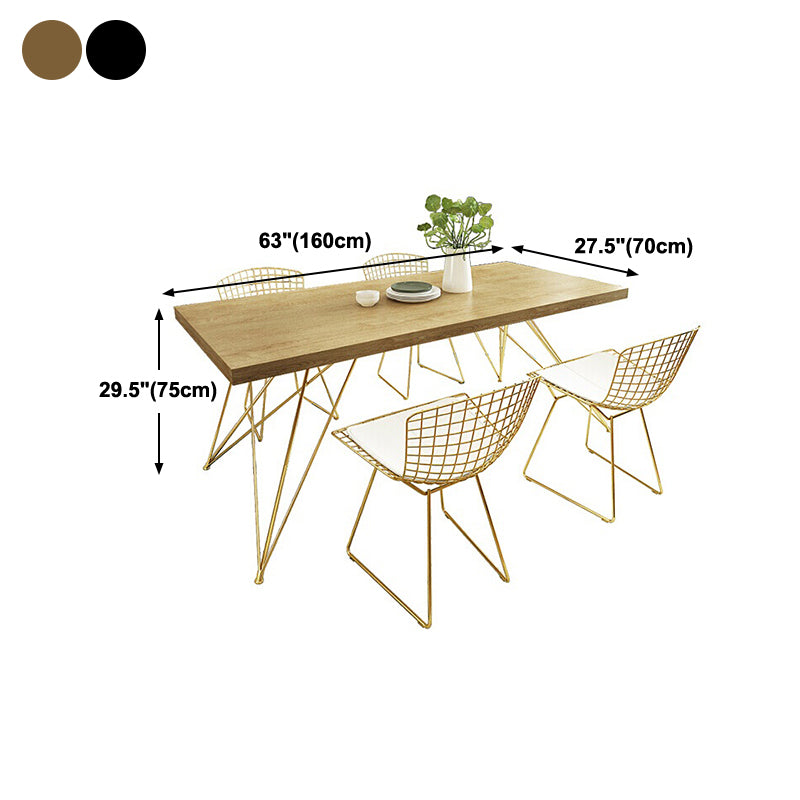 Luxury Style Dining Table Rectangle Dinette Table for Home Kitchen Clearhalo 'Dining Tables & Seating' 'Dining Tables' 'dining_table' 'furn' 'furn_dining_table' 'Furniture' 'Kitchen & Dining Furniture' 5458508