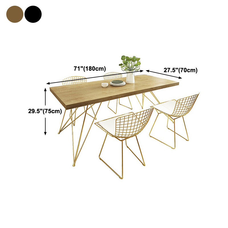 Luxury Style Dining Table Rectangle Dinette Table for Home Kitchen Clearhalo 'Dining Tables & Seating' 'Dining Tables' 'dining_table' 'furn' 'furn_dining_table' 'Furniture' 'Kitchen & Dining Furniture' 5458509
