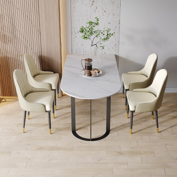 Tavolo da pranzo contemporaneo in pietra tavolo da pranzo con doppio piedistallo