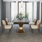 Traditional Luxury Dining Table Rectangle Stone Dining Table for Dining Room