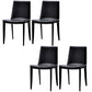 Contemporary Style Dining Chairs Armless Chair with Metal Legs for Kitchen Black 4 Piece Set Clearhalo 'Dining Chairs' 'Dining Tables & Seating' 'dining_chair' 'furn' 'furn_dining_chair' 'Furniture' 'Kitchen & Dining Furniture' 5458587