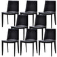 Contemporary Style Dining Chairs Armless Chair with Metal Legs for Kitchen Black 8 Piece Set Clearhalo 'Dining Chairs' 'Dining Tables & Seating' 'dining_chair' 'furn' 'furn_dining_chair' 'Furniture' 'Kitchen & Dining Furniture' 5458591