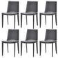 Contemporary Style Dining Chairs Armless Chair with Metal Legs for Kitchen Dark Gray 6 Piece Set Clearhalo 'Dining Chairs' 'Dining Tables & Seating' 'dining_chair' 'furn' 'furn_dining_chair' 'Furniture' 'Kitchen & Dining Furniture' 5458598