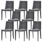 Contemporary Style Dining Chairs Armless Chair with Metal Legs for Kitchen Dark Gray 8 Piece Set Clearhalo 'Dining Chairs' 'Dining Tables & Seating' 'dining_chair' 'furn' 'furn_dining_chair' 'Furniture' 'Kitchen & Dining Furniture' 5458599