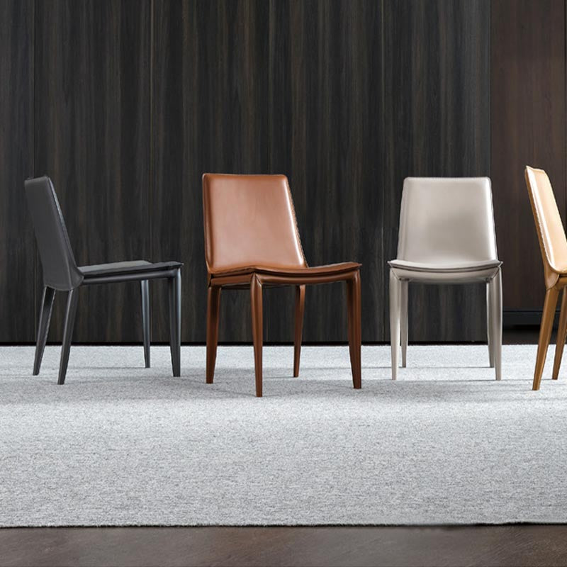 Contemporary Style Dining Chairs Armless Chair with Metal Legs for Kitchen Clearhalo 'Dining Chairs' 'Dining Tables & Seating' 'dining_chair' 'furn' 'furn_dining_chair' 'Furniture' 'Kitchen & Dining Furniture' 5458607