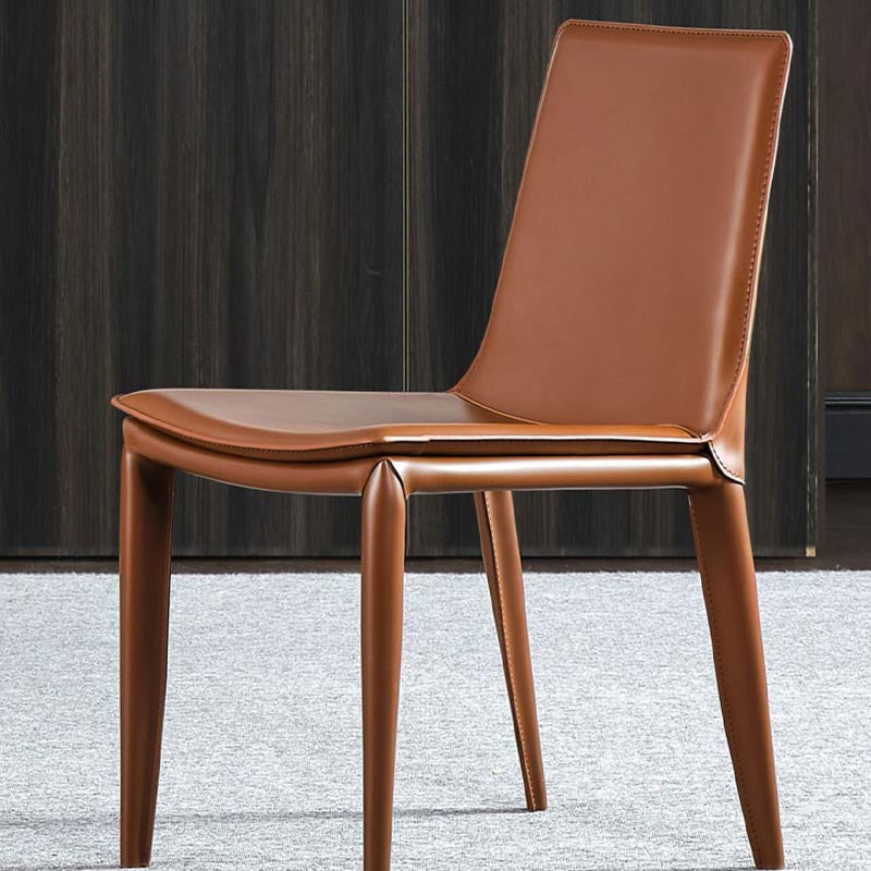 Contemporary Style Dining Chairs Armless Chair with Metal Legs for Kitchen Clearhalo 'Dining Chairs' 'Dining Tables & Seating' 'dining_chair' 'furn' 'furn_dining_chair' 'Furniture' 'Kitchen & Dining Furniture' 5458613