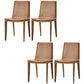 Contemporary Style Dining Chairs Armless Chair with Metal Legs for Kitchen Light Brown 4 Piece Set Clearhalo 'Dining Chairs' 'Dining Tables & Seating' 'dining_chair' 'furn' 'furn_dining_chair' 'Furniture' 'Kitchen & Dining Furniture' 5458617