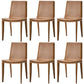 Contemporary Style Dining Chairs Armless Chair with Metal Legs for Kitchen Light Brown 6 Piece Set Clearhalo 'Dining Chairs' 'Dining Tables & Seating' 'dining_chair' 'furn' 'furn_dining_chair' 'Furniture' 'Kitchen & Dining Furniture' 5458618