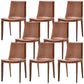 Contemporary Style Dining Chairs Armless Chair with Metal Legs for Kitchen Caramel 8 Piece Set Clearhalo 'Dining Chairs' 'Dining Tables & Seating' 'dining_chair' 'furn' 'furn_dining_chair' 'Furniture' 'Kitchen & Dining Furniture' 5458623