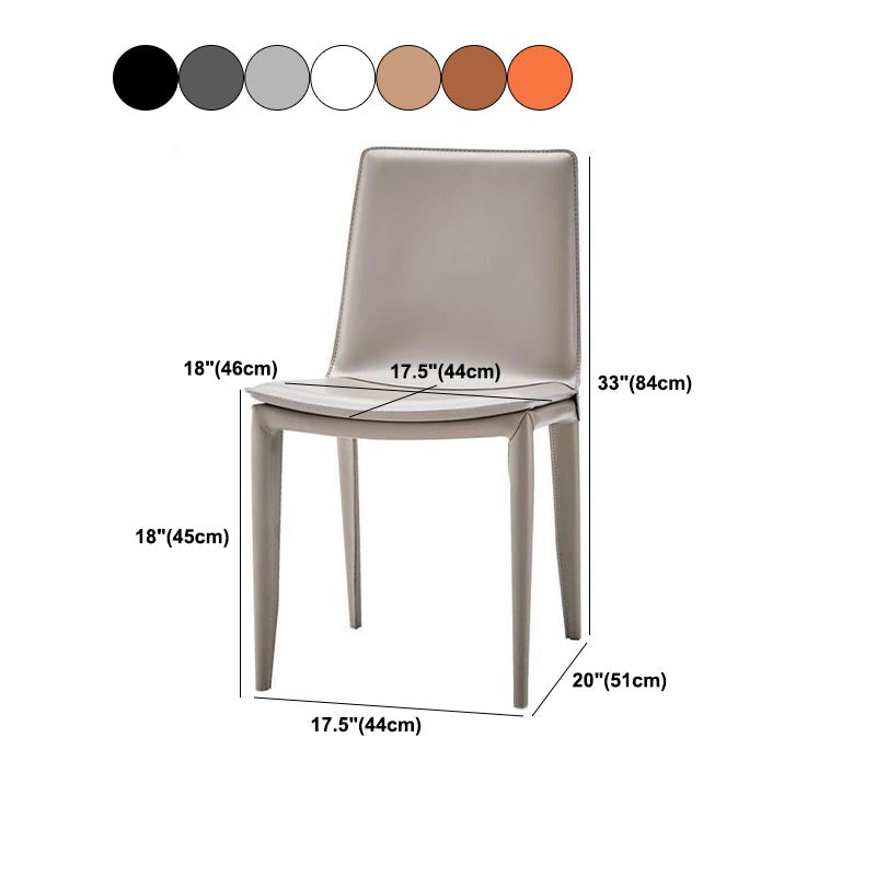 Contemporary Style Dining Chairs Armless Chair with Metal Legs for Kitchen Clearhalo 'Dining Chairs' 'Dining Tables & Seating' 'dining_chair' 'furn' 'furn_dining_chair' 'Furniture' 'Kitchen & Dining Furniture' 5458628