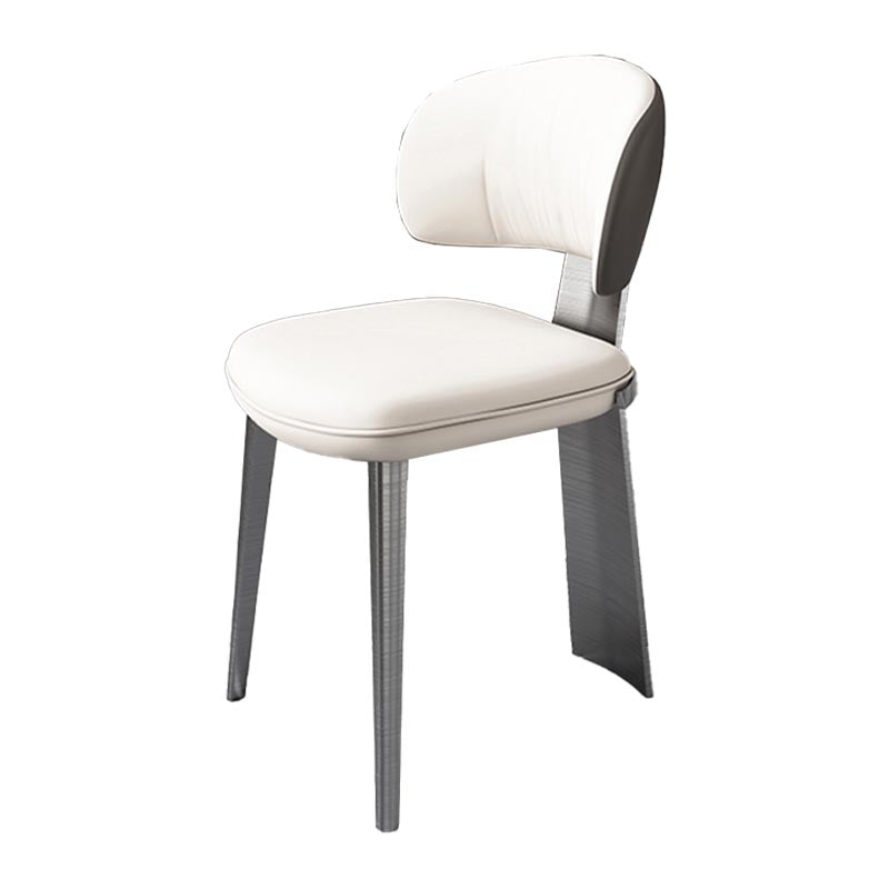 Nordic Glam Style Chair Dining Armless Chairs for Kitchen with Metal Legs Grey 1 Piece Clearhalo 'Dining Chairs' 'Dining Tables & Seating' 'dining_chair' 'furn' 'furn_dining_chair' 'Furniture' 'Kitchen & Dining Furniture' 5458630