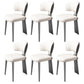 Nordic Glam Style Chair Dining Armless Chairs for Kitchen with Metal Legs Grey 6 Piece Set Clearhalo 'Dining Chairs' 'Dining Tables & Seating' 'dining_chair' 'furn' 'furn_dining_chair' 'Furniture' 'Kitchen & Dining Furniture' 5458636