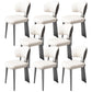 Nordic Glam Style Chair Dining Armless Chairs for Kitchen with Metal Legs Grey 8 Piece Set Clearhalo 'Dining Chairs' 'Dining Tables & Seating' 'dining_chair' 'furn' 'furn_dining_chair' 'Furniture' 'Kitchen & Dining Furniture' 5458637