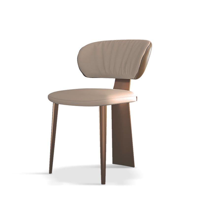 Nordic Glam Style Chair Dining Armless Chairs for Kitchen with Metal Legs Clearhalo 'Dining Chairs' 'Dining Tables & Seating' 'dining_chair' 'furn' 'furn_dining_chair' 'Furniture' 'Kitchen & Dining Furniture' 5458638