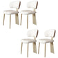 Nordic Glam Style Chair Dining Armless Chairs for Kitchen with Metal Legs Gold 4 Piece Set Clearhalo 'Dining Chairs' 'Dining Tables & Seating' 'dining_chair' 'furn' 'furn_dining_chair' 'Furniture' 'Kitchen & Dining Furniture' 5458644