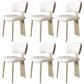 Nordic Glam Style Chair Dining Armless Chairs for Kitchen with Metal Legs Gold 6 Piece Set Clearhalo 'Dining Chairs' 'Dining Tables & Seating' 'dining_chair' 'furn' 'furn_dining_chair' 'Furniture' 'Kitchen & Dining Furniture' 5458646